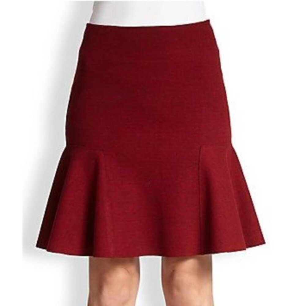 Eli Tahari red flare mini skirt